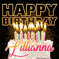 Lillianna - Animated Happy Birthday Cake GIF Image for WhatsApp