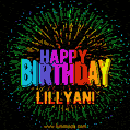 New Bursting with Colors Happy Birthday Lillyan GIF and Video with Music