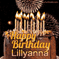 Chocolate Happy Birthday Cake for Lillyanna (GIF)