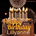 Chocolate Happy Birthday Cake for Lillyanne (GIF)