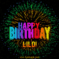 New Bursting with Colors Happy Birthday Lilo GIF and Video with Music