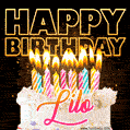 Lilo - Animated Happy Birthday Cake GIF Image for WhatsApp
