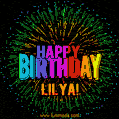 New Bursting with Colors Happy Birthday Lilya GIF and Video with Music
