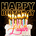 Lilyth - Animated Happy Birthday Cake GIF Image for WhatsApp