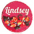 Happy Birthday Cake with Name Lindsey - Free Download