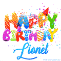 Happy Birthday Lionel - Creative Personalized GIF With Name