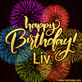 Happy Birthday, Liv! Celebrate with joy, colorful fireworks, and unforgettable moments. Cheers!