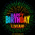 New Bursting with Colors Happy Birthday Liviah GIF and Video with Music