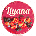 Happy Birthday Cake with Name Liyana - Free Download