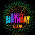 New Bursting with Colors Happy Birthday Liza GIF and Video with Music