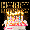 Lizandro - Animated Happy Birthday Cake GIF for WhatsApp