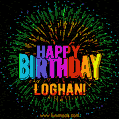 New Bursting with Colors Happy Birthday Loghan GIF and Video with Music