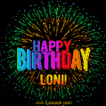 New Bursting with Colors Happy Birthday Loni GIF and Video with Music
