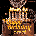 Chocolate Happy Birthday Cake for Loreal (GIF)