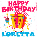 Funny Happy Birthday Loretta GIF