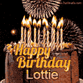 Chocolate Happy Birthday Cake for Lottie (GIF)