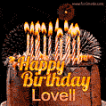 Chocolate Happy Birthday Cake for Lovell (GIF)