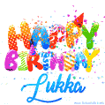 Happy Birthday Lukka - Creative Personalized GIF With Name