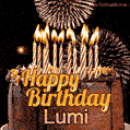Chocolate Happy Birthday Cake for Lumi (GIF)