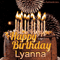 Chocolate Happy Birthday Cake for Lyanna (GIF)
