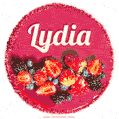 Happy Birthday Cake with Name Lydia - Free Download