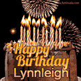Chocolate Happy Birthday Cake for Lynnleigh (GIF)