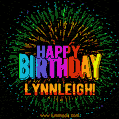 New Bursting with Colors Happy Birthday Lynnleigh GIF and Video with Music