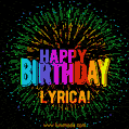 New Bursting with Colors Happy Birthday Lyrica GIF and Video with Music