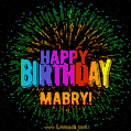 New Bursting with Colors Happy Birthday Mabry GIF and Video with Music