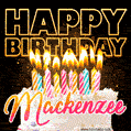 Mackenzee - Animated Happy Birthday Cake GIF Image for WhatsApp