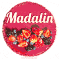 Happy Birthday Cake with Name Madalin - Free Download