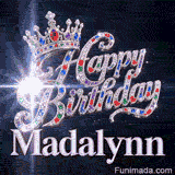 A bright white lens flare shining from diamond cursive letters with the name Madalynn written in metallic font.