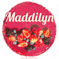 Happy Birthday Cake with Name Maddilyn - Free Download