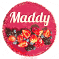 Happy Birthday Cake with Name Maddy - Free Download