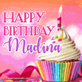 Happy Birthday Madina - Lovely Animated GIF