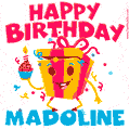 Funny Happy Birthday Madoline GIF