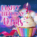 Happy Birthday Mads - Lovely Animated GIF