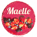Happy Birthday Cake with Name Maelle - Free Download