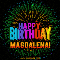 New Bursting with Colors Happy Birthday Magdalena GIF and Video with Music