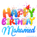 Happy Birthday Mahamed - Creative Personalized GIF With Name
