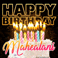 Mahealani - Animated Happy Birthday Cake GIF Image for WhatsApp