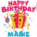 Funny Happy Birthday Maike GIF