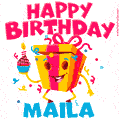 Funny Happy Birthday Maila GIF