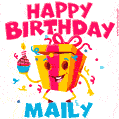 Funny Happy Birthday Maily GIF