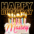 Maisey - Animated Happy Birthday Cake GIF Image for WhatsApp