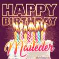 Maiteder - Animated Happy Birthday Cake GIF Image for WhatsApp