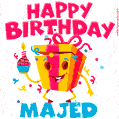 Funny Happy Birthday Majed GIF