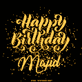 Happy Birthday Card for Majid - Download GIF and Send for Free