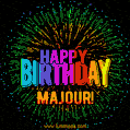 New Bursting with Colors Happy Birthday Majour GIF and Video with Music