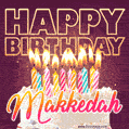 Makkedah - Animated Happy Birthday Cake GIF Image for WhatsApp